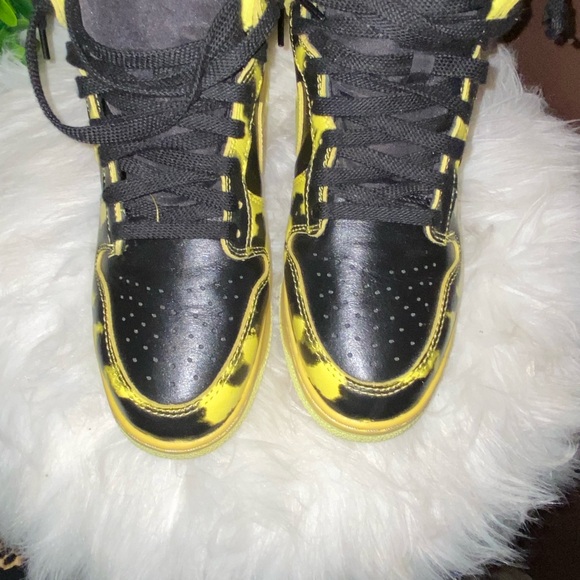 Nike Mens Dunk High 1985 DD9404 001 Yellow Acid Wash - Picture 4 of 8